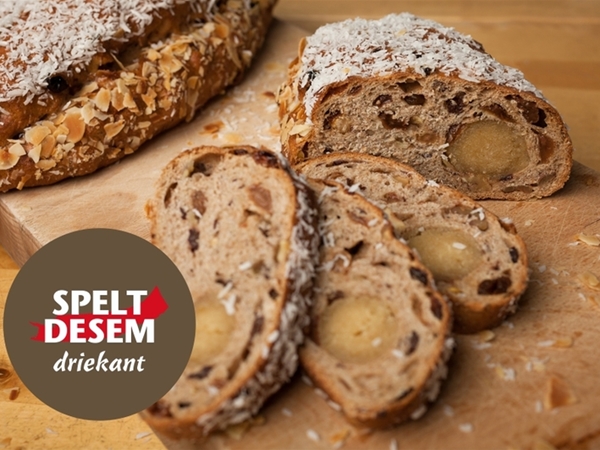 Spelt-desem kerststol graanstroop 600 gr